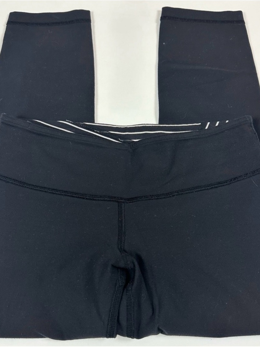 lululemon Black and White Reflective Logo Leggings